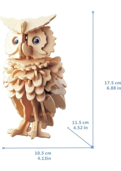 3D Ahşap Baykuş Bulmacası Jigsaw Woodcraft Kit Dıy Inşaat Bulmaca Oyuncakları Çocuklar Için (Yurt Dışından) fırsatları