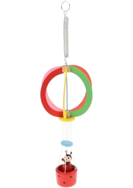 Suntek Ahşap Hayvan Balon Asılı Oyuncak Bebek Beşik Arabası (Yurt Dışından)