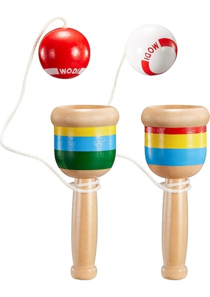Klasik Ahşap Kendama Kupası Top Atma Yakalama Oyunu Kırmızı (Yurt Dışından) fiyatları