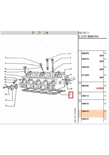 Silindir Kapak Contası 2 Tırnak Partner Expert Berlingo Jumpy Scudo (0209S6)