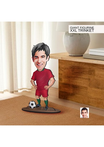 Kişiye Özel Futbolcu Karikatürlü Büyük Boy Ahşap Biblo-12 Arkadaşa Hediye , Sevgiliye Hediye, Kişiye Özel Biblolar fiyatları