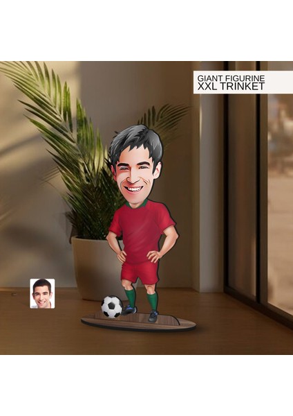 Kişiye Özel Futbolcu Karikatürlü Büyük Boy Ahşap Biblo-12 Arkadaşa Hediye , Sevgiliye Hediye, Kişiye Özel Biblolar modelleri