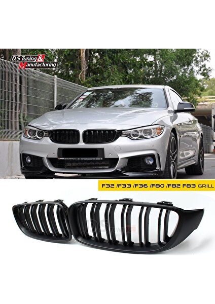 Bmw F32-F33 Ön Böbrek Panjur Pianoblack 2013+ M4 Çift Tırnak