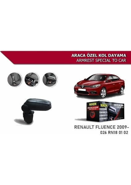Renault Fluence Araca Özel Kol Dayama Kolçak Niken 2009+