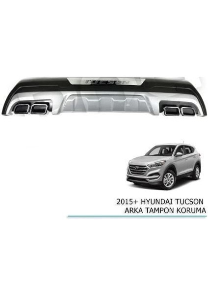 Hyundai Tucson Arka Tampon Koruması Difüzör 2015-2018