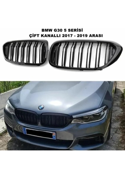 Bmw G30 (Makyajsız) Ön Böbrek Panjur Çift Tırnak 2017-2020