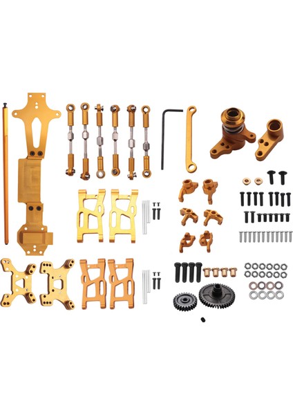 1:14 144001 Rc Araba Için Tam Yükseltme Yedek Parça Metal C Koltuk Direksiyon Kupası Salıncak Kolu Merkezi Tahrik Mili, Sarı (Yurt Dışından) fiyatları
