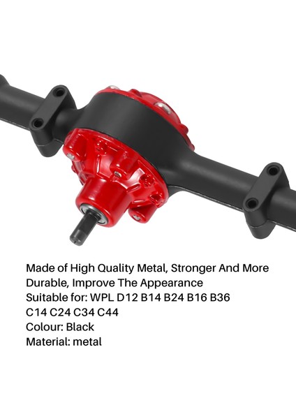 Takım Metal Arka Köprü Aksı Çelik Dişli Için D12 B14 B24 B16 B36 C14 C24 C34 C44 Rc Araba Yükseltme Parçaları, Siyah (Yurt Dışından) modelleri