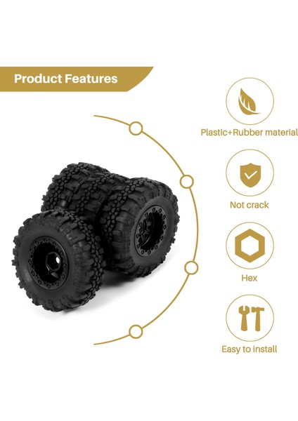 4 Adet 47X18MM Tekerlek Jantları Lastik Seti Eksenel SCX24 90081 AXI00001 1/24 Rc Paletli Araba Yükseltme Parçaları Aksesuarları (Yurt Dışından) indirimleri