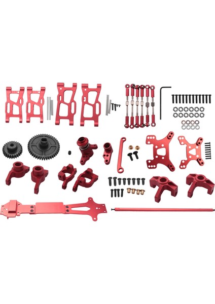 1:14 144001 Rc Araba Için Tam Yükseltme Yedek Parça Metal C Koltuk Direksiyon Kupası Salıncak Kolu Merkezi Tahrik Mili, Kırmızı (Yurt Dışından) modelleri