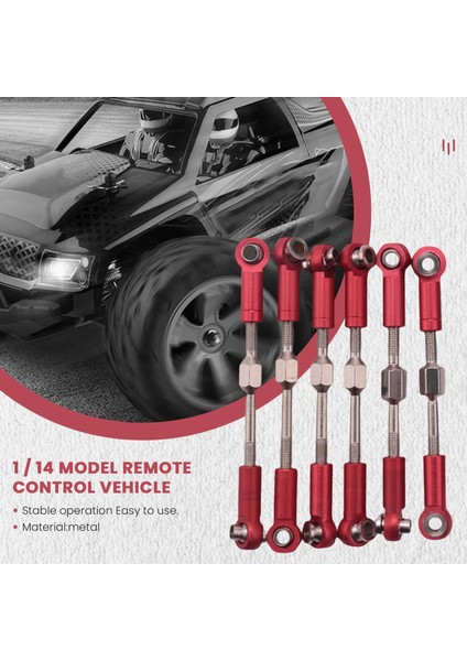 1:14 144001 Rc Araba Için Tam Yükseltme Yedek Parça Metal C Koltuk Direksiyon Kupası Salıncak Kolu Merkezi Tahrik Mili, Kırmızı (Yurt Dışından) indirimleri
