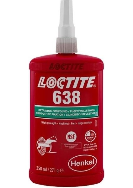 Loctıte 638 Yüksek Mukavemet Genel Amaçlı Sıkı Geçme Ürünü 250ML