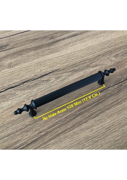 Zend Mat Siyah Mobilya Dolap Mutfak Çekmece Kulpu 128 mm 1 Adet fiyatları