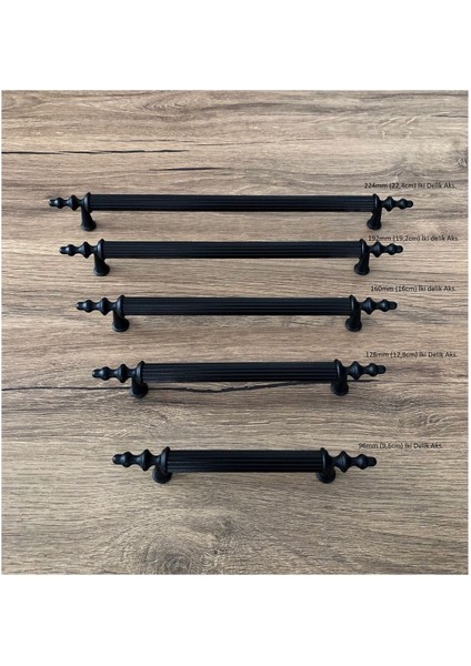 Zend Mat Siyah Mobilya Dolap Mutfak Çekmece Kulpu 128 mm 1 Adet modelleri