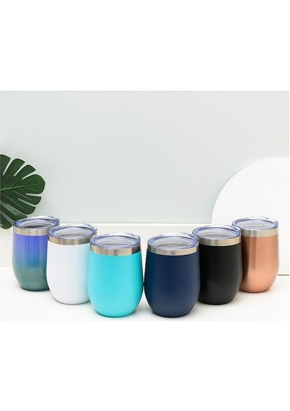 Ww 360 ml Termos Bardak, Yumurta Kabuğu Bardak, Pipetli Ofis Bardağı-Pudra (Yurt Dışından) fiyatları