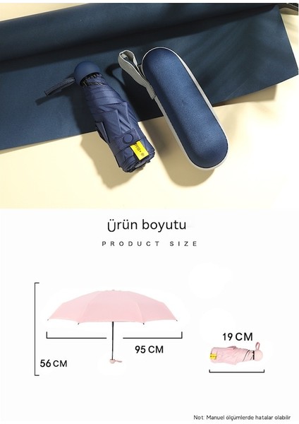 Lbw Büyük Güneş Koruyucu Kapsül Şemsiye-Açık Mavi (Yurt Dışından)