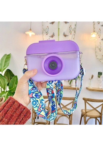 Orz Kamera Plastik Çocuk Termos 400 ml Mor (Yurt Dışından)