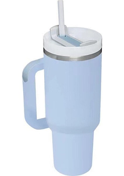 Hyt-Taşınabilir 40 Oz Sapir Kupa 314 Paslanmaz Çelik Kupa Vakum Çift Katmanlı Buzlu Bully Straw Vakum Bardak (Yurt Dışından)