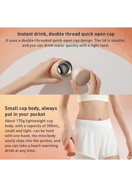 Xiaomi Mijia Termos Bardak 350ML Turuncu 350ML (Yurt Dışından)