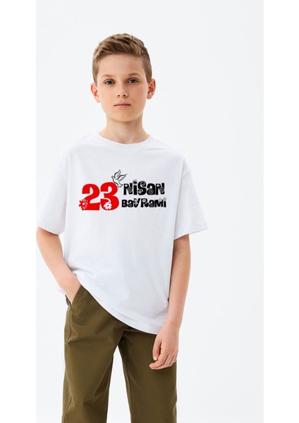 23 Nisan Bayramı Yazılı Baskılı Erkek Çocuk T-Shirt