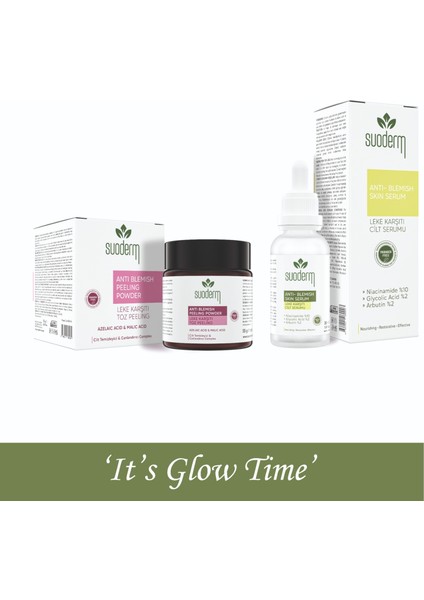 Canlandırıcı ve Leke Karşıtı Cilt Bakım Seti (Toz Peeling & Leke Karşıtı Serum )