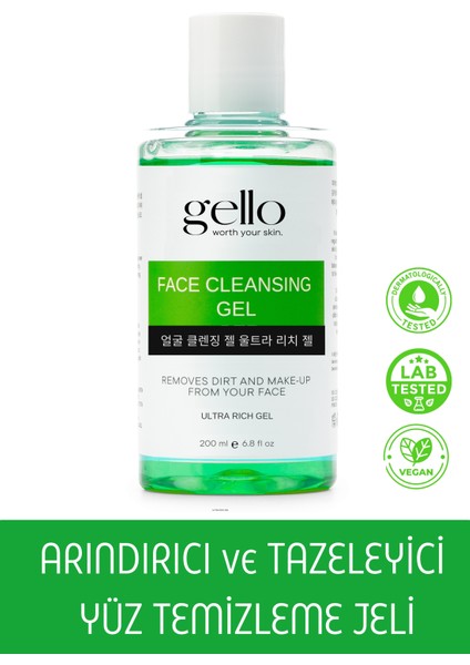 Yüz Yıkama Köpüğü Canlandırıcı ve Tazeleyici Yüz Temizleme Jeli Yüz Yıkama Jeli 200 Ml.