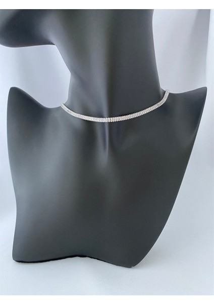 Baget Su Yolu Kolye Slim Silver