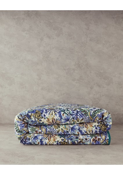 Floral Charm Tek Kişilik Çok Amaçlı Örtü Mavi