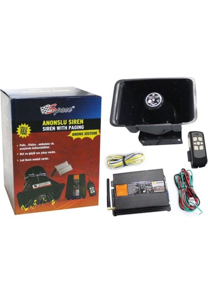 Space Mikrofonlu Uzaktan Kumandalı (13 Sesli) Siren -SSSR40