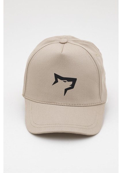 Spor Şapka | Unisex | Sports Hat | Bej Renk Siyah Logo | fiyatları