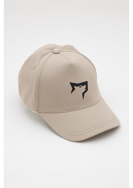 Spor Şapka | Unisex | Sports Hat | Bej Renk Siyah Logo | modelleri