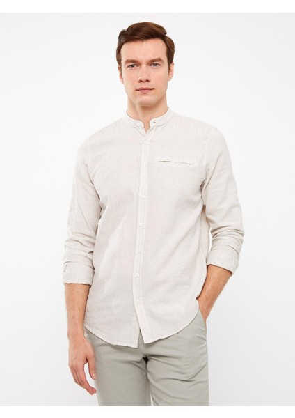 Lcwaıkıkı Classic Regular Fit Uzun Kollu Keten Karışımlı Erkek Gömlek fiyatları