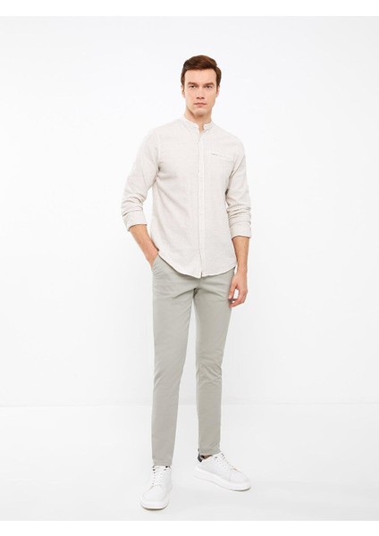 Lcwaıkıkı Classic Regular Fit Uzun Kollu Keten Karışımlı Erkek Gömlek modelleri