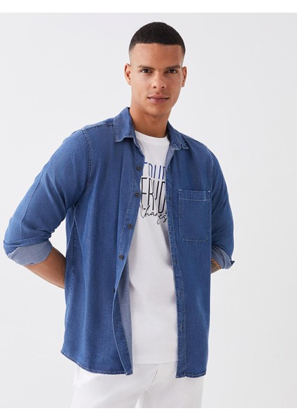 Lcw Jeans Regular Fit Uzun Kollu Erkek Jean Gömlek