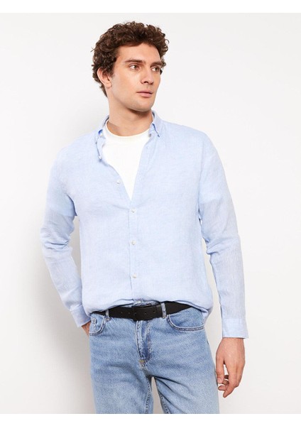 Lcw Vision Slim Fit Uzun Kollu Keten Karışımlı Erkek Gömlek modelleri