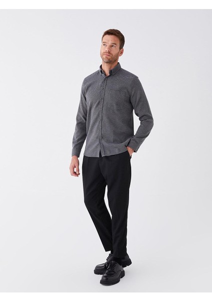 Lcwaıkıkı Classic Regular Fit Uzun Kollu Armürlü Erkek Gömlek