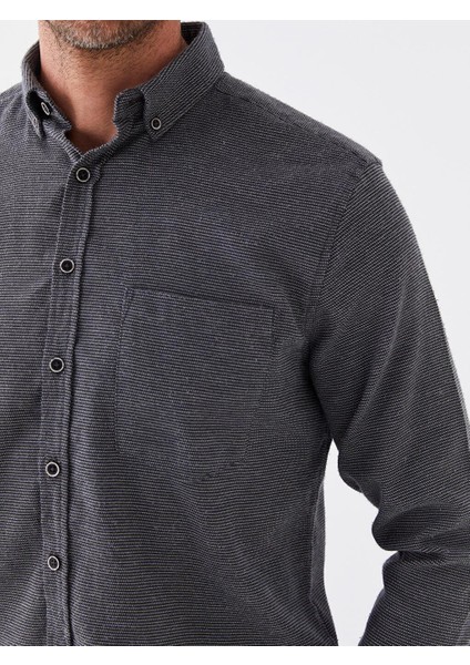Lcwaıkıkı Classic Regular Fit Uzun Kollu Armürlü Erkek Gömlek
