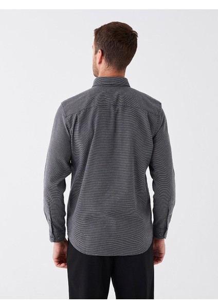 Lcwaıkıkı Classic Regular Fit Uzun Kollu Armürlü Erkek Gömlek