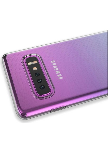 Samsung Galaxy S10 Plus Kılıf Zore Kamera Korumalı Şeffaf Süper Silikon Kapak