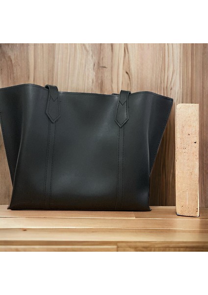 Çıtçıtlı ve Fermaurlu Suni Deri Büyük Boy Kadın El ve Omuz Çantası fiyatları