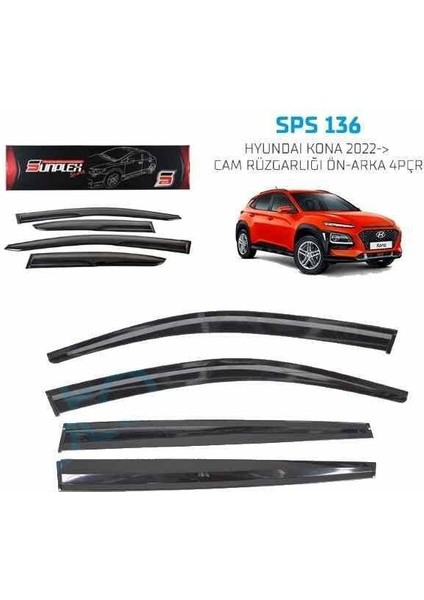 Hyundai Kona Mugen Cam Rüzgarlığı 2022 Sonrası 4'lü Sunplex