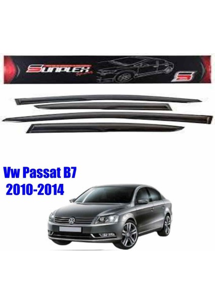 Vw Passat B7 Mugen Cam Rüzgarlığı 2010-2014 Arası 4'lü Sunplex
