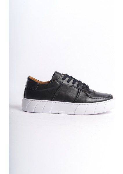 Erkek Deri Spor Ayakkabı & Sneaker Siyah -MBKRY650-S
