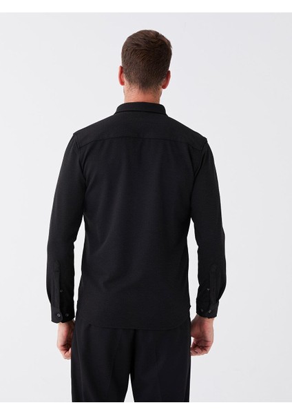 Lcwaıkıkı Classic Slim Fit Uzun Kollu Armürlü Erkek Gömlek indirimleri