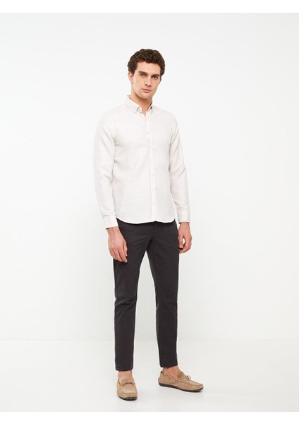 Lcwaıkıkı Classic Slim Fit Uzun Kollu Armürlü Erkek Gömlek modelleri