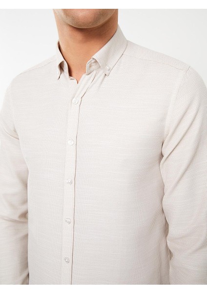 Lcwaıkıkı Classic Slim Fit Uzun Kollu Armürlü Erkek Gömlek fırsatları