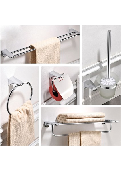Havlu Halkası Tarzı Taıcut S Ağır Banyo Aksesuarları Donanım Setleri Havlu Askısı Bar Halka Duvar Kanca Tuvalet Kağıdı Tutucu Fırça Sabunluk, Krom (Yurt Dışından) modelleri