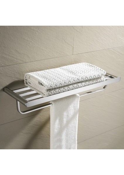 Kağıt Tutucu Stili Banyo Aksesuarları Seti Paslanmaz Çelik Krom Havlu Bar Raf Cam Raf Bardak Kağıt Tutucu Tuvalet Fırçası Tutucu Bornoz Kancası (Yurt Dışından)