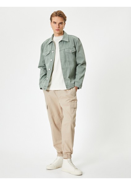 Kot Ceket Cep Detaylı Düğmeli Klasik Yaka fiyatları