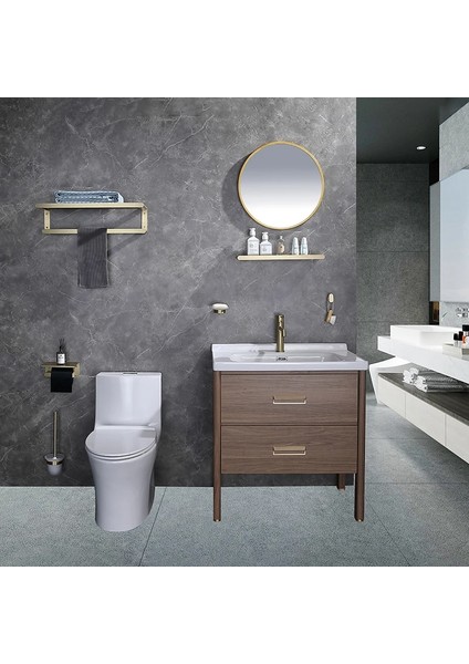 Havlu Halkası B Tarzı Altın Fırçalanmış Banyo Aksesuarları Donanım Seti Tuvalet Fırçası Tutucu Kağıt Tutucu Havlu Bar Rafı Bornoz Kancası Sabunluk Havlu Halkası (Yurt Dışından) modelleri